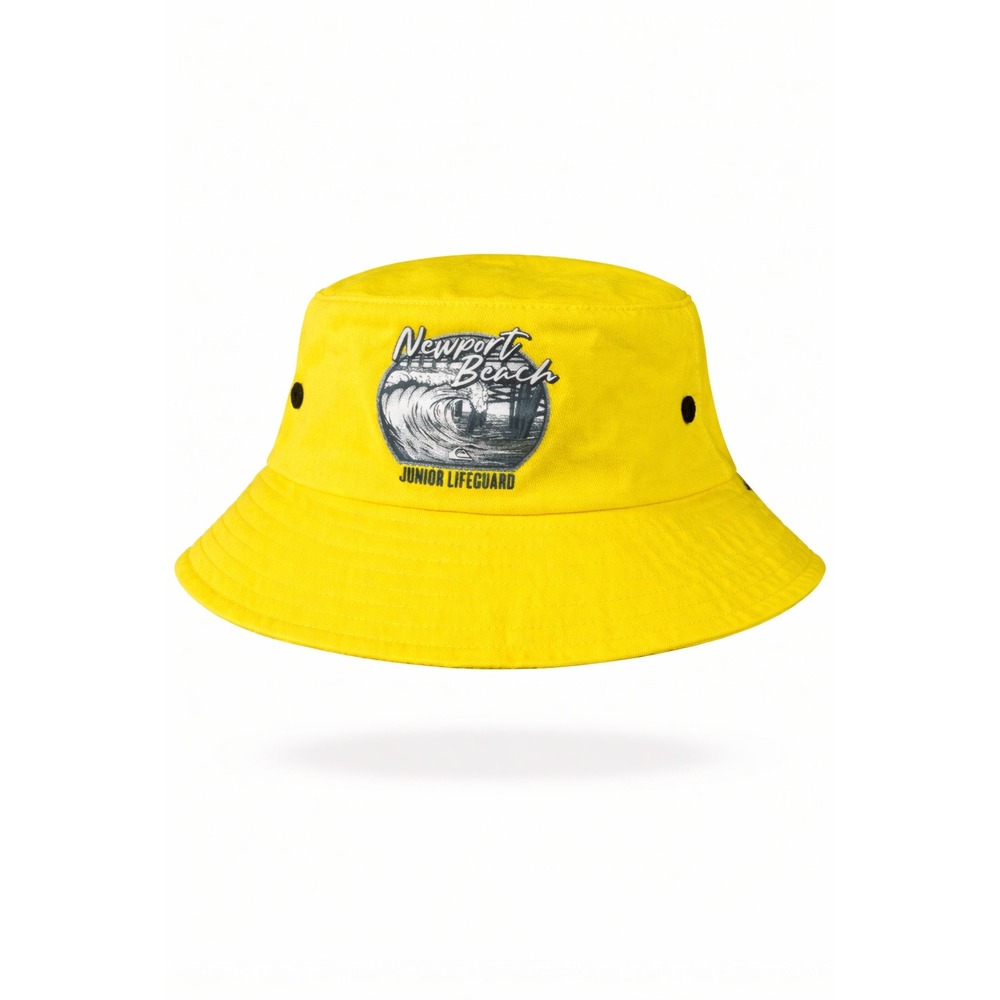 Quiksilver Newport Beach Junior Lifeguard Bucket Hat Yellow L/XL AQYHA05359 NEW